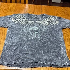 Helix Charcoal Graphic Tee with Skull Motif size 2XL